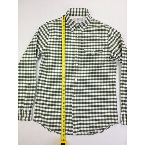 Jack Spade Size Small Mens Green White Flannel Button Down Long Sleeve Shirt - Picture 10 of 11